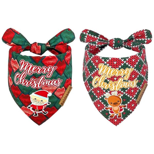 Reversible Christmas Dog Bandanas for Comfort and Style