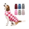 Reversible Cozy Warm Dog Fleece Jacket for Medium Dogs Outdoor Winter Coat