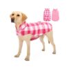 Reversible Plaid Dog Winter Coat for Large and Extra Large Dogs