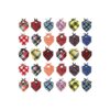 Reversible Soft Triangle Plaid Dog Bandanas 30 Pack Assorted Patterns Pet Scarves