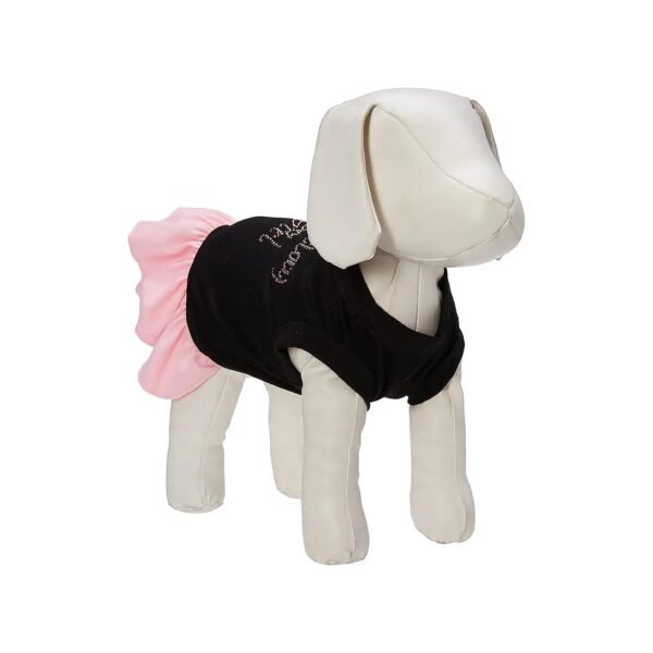 Rhinestone Dog Dresses for Small Breeds Medium Black with Light Pink Birthday Gift