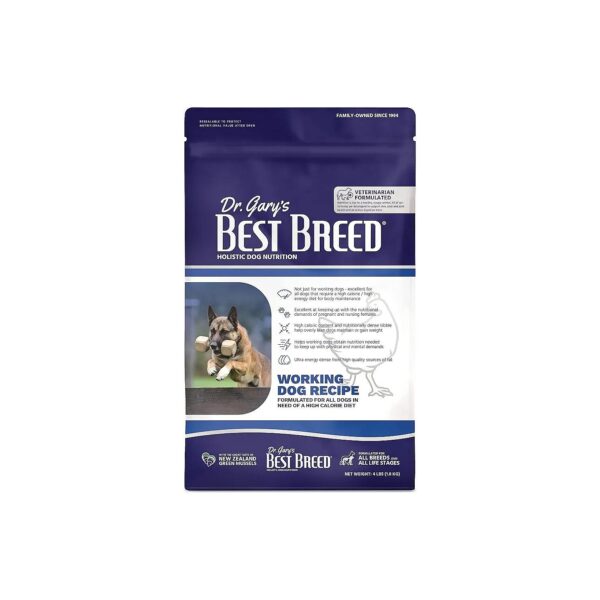 Rich Dry Kibble for Active Dogs, No Artificial Preservatives or Additives