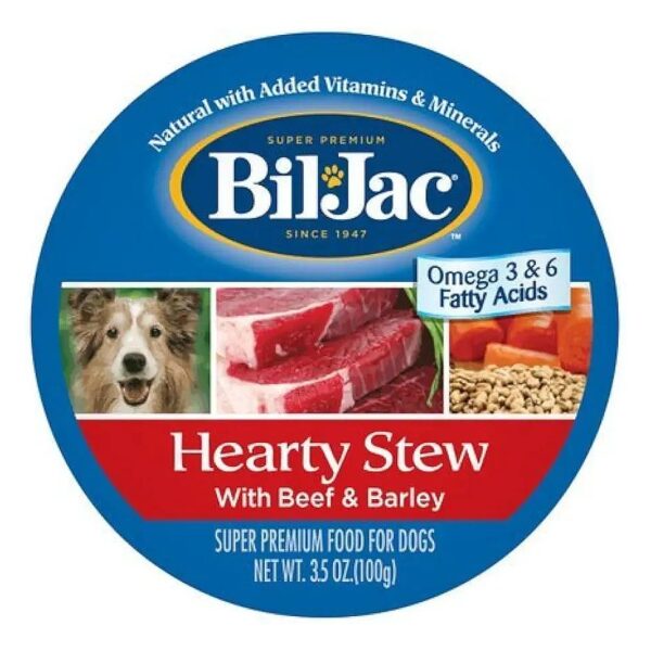 Rich Wet Dog Food with Beef and Barley for Active Adult Dogs