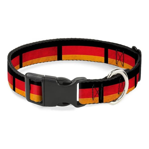 Ring German Flag Polyester Dog Collar 1" Wide 15-26" Neck Size