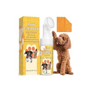 Rinse Paw Cleaner for Dogs and Cats with Soft Brush Head