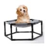 Robust Black PVC Frame Dog Bed with Polyester Material and Easy Assembly for Small Dogs