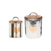 Rosie Bronzed and Silvery Metal Treat Storage Set