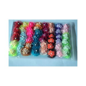 Round Design Dog Bows for Small Dogs Less than 8 LBS with 48 Piece Pack