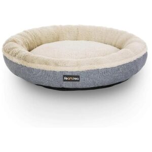 Round Dog Bed with Memory Foam and Plush Lying Surface for Cats