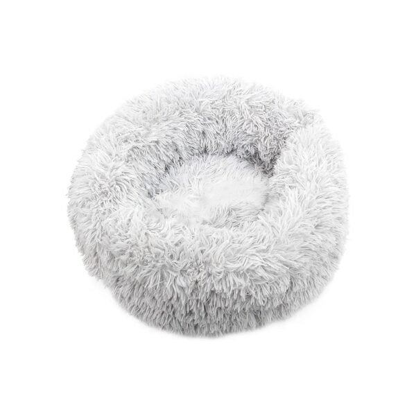 Round Plush Pet Bed, Calming Bed for Dogs and Cats, 20 Inch Soft and Cuddly