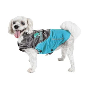 Round Protection Dog Coat with Reflective Tubing and Polar Fleece