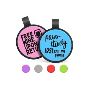 Round Silicone Dog Tags with Custom Designs for Funny and Unique Identification