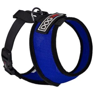 Royal Blue Dog Nylon Mesh Harness Medium Size Adjustable Chest Fit Breathable Nylon Mesh