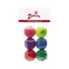 Rubber Tennis Ball Teasers Assorted 6 Pack Multicolor for Canine Play