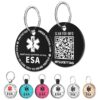 Rust-Resistant ESA Emotional Support Dog ID Tag with FREE Instant Pet Location Alerts