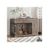 Rustic Dog Kennel Sideboard with Two Drawers and Cabinet for Comfortable Pet Living