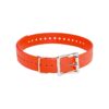 Rustproof 1 Inch Wide Orange Dog Collar Straps for Adjustable Fit