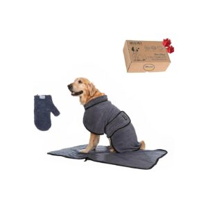 S 3-in-1 Dog Bathrobe and Towel