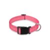 Safe Adjustable Reflective Dog Collars for Small Medium Large Dogs with Buckle Light Pink