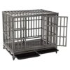 Safe Heavy Duty Metal Dog Crate for Large Breeds with Secure Lock and Ventilation