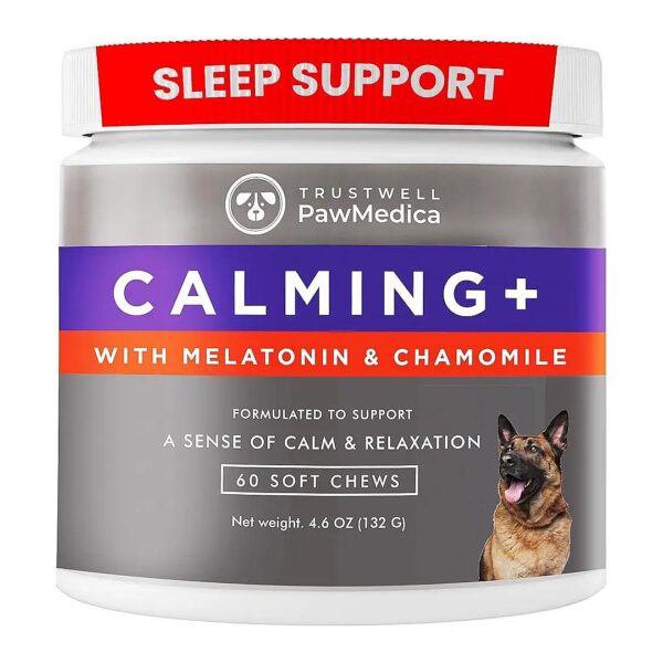 Safe Natural Melatonin Dog Calming Chews for Sleep Disturbances and Anxiety