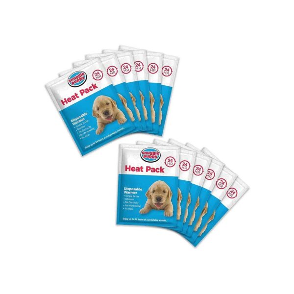 Safe and All Natural Pet Heat Packs, 12 Pack, Odorless, Reusable