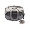 Safe and Comfortable 8-Panel Pet Tent for Cats and Small Dogs with Breathable Mesh