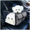 Safe and Comfortable Dog Car Seat for Small Pets with Waterproof Cushion and Headrest