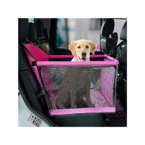 Safe and Comfortable Dog Travel Car Seat with Expanded Size and Padded Construction