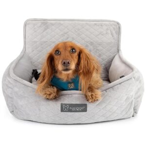 Safe and Comfortable Pet Carrier with Luxurious Quilted Fabric and Thick Seatbelt Straps