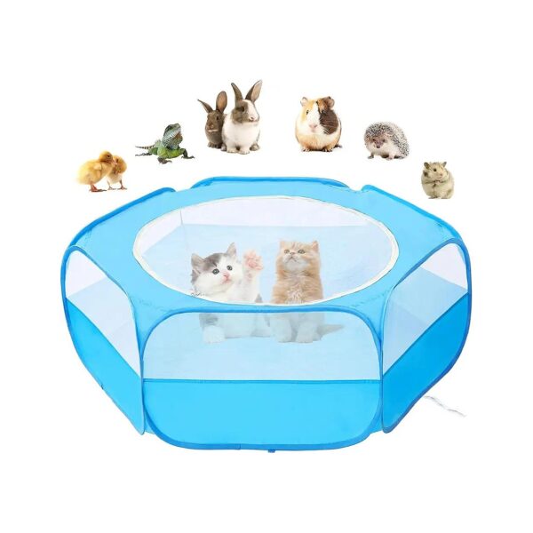 Safe and Comfortable Pet Playpen for Small Animals with Waterproof Fabric