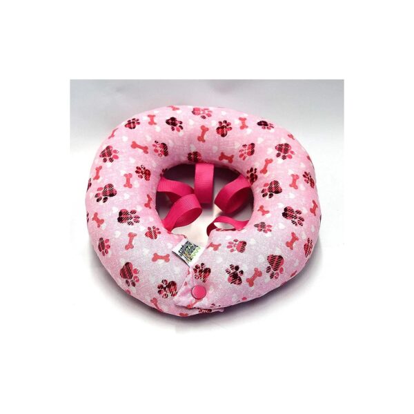 Safe and Comfy Puppy Bumpers with Pink Paw Print Design for 10-13 Inch Necks