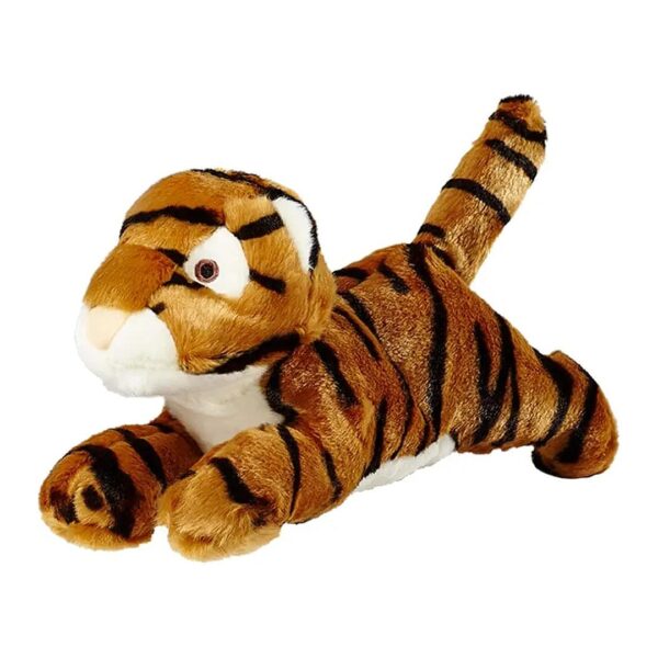 Safe and Durable Tiger Plush Dog Toy for Dogs with Embroidered Eyes and Non-toxic Filling