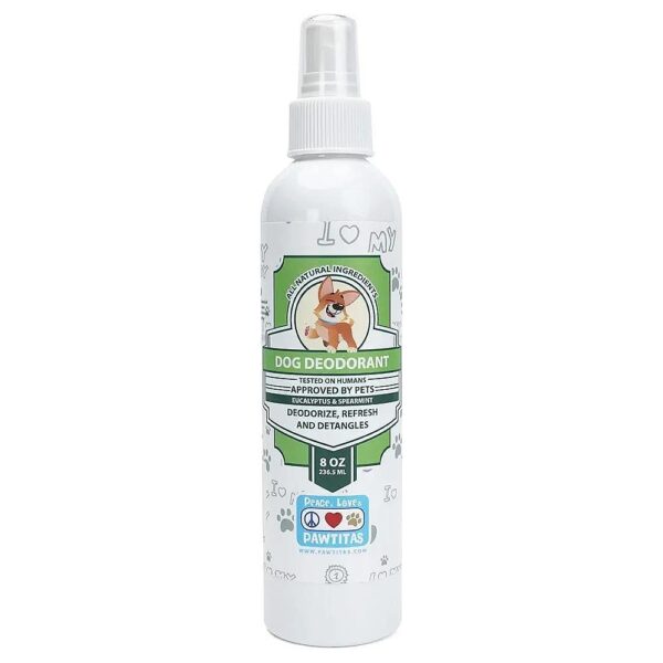 Safe and Gentle Dog Deodorant Spray for Dogs and Puppies with Eucalyptus and Spearmint