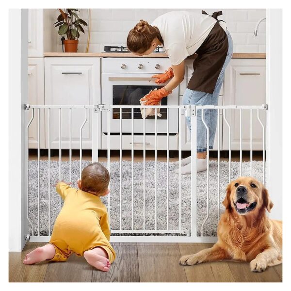 Safe and Secure Baby Gate for Stairs Doorways and Houses Adjustment Width 5 - 1