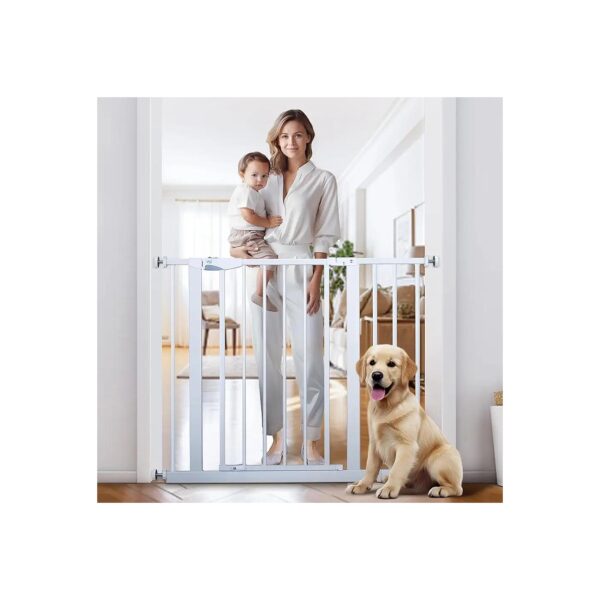 Safe and Secure Metal Baby Gate for Homes with Children and Pets