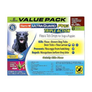 Safe and Simple Flea Tick Prevention for Dogs and Puppies 61-150 Lbs 6 Monthly Treatments