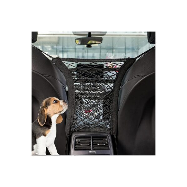 Safe and Tidy Car Travel Kit, Car Net Barrier and Storage Bag for Pets and Kids