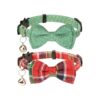 Safety Breakaway Collar with Floral Bow Tie for Cats and Small Pets Adjustable Length