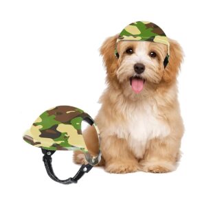 Safety Dog Motorcycle Helmet with Ear Holes and Velcro Strap for Small Dogs