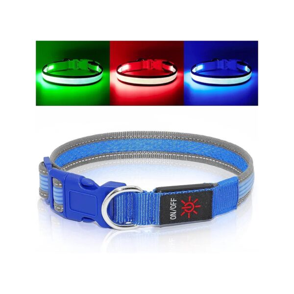 Safety Glow Collar for Large Medium Dogs with USB Charging