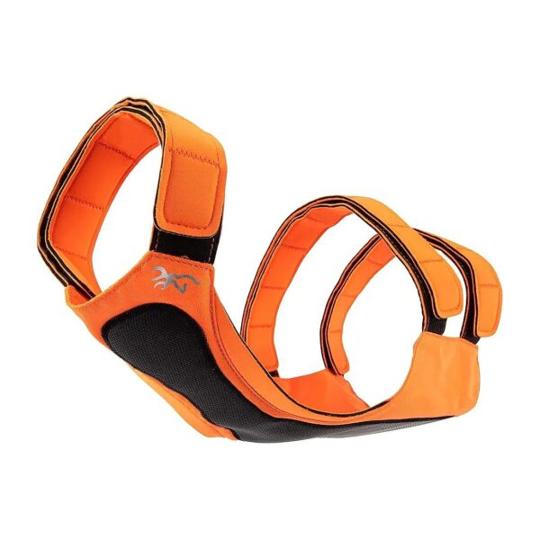 Safety Orange Dog Hunting Vest with Reflective Accents and Adjustable Fit