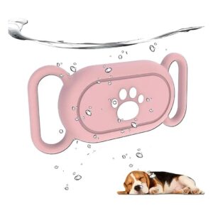 Samsung Galaxy SmartTag2 Waterproof Dog Collar Holder and GPS Tracker Loop Case Pink