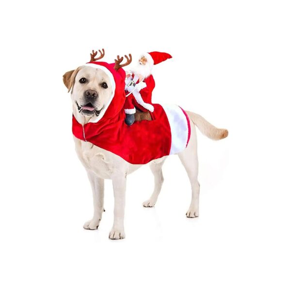 Santa Claus Dog Christmas Costume Large Pet Holiday Outfit Running Clothes