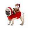 Santa Dog Costume for Small to Large Dogs Adjustable Velcro Fit Breathable Soft Materials