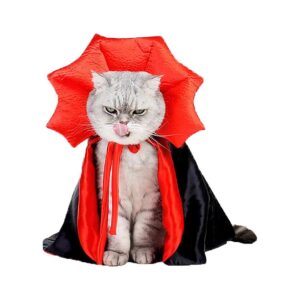 Satin Vampire Baron Cloak, Multipurpose Costume for Medium to Large Cats and Dogs