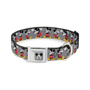 Seatbelt Buckle Dog Collar with Licensed Mickey Mouse Theme Medium