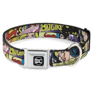 Secure Seatbelt Buckle Dog Collar for Large Dogs Featuring Wonder Woman