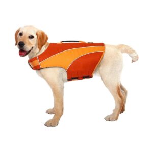 Secure and Adjustable Dog Life Vest for Water Safety with Basic and Reflective Materials