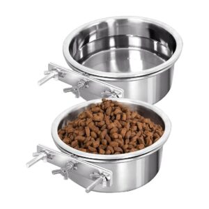 Secure and Adjustable Stainless Steel Bowls for Dogs, Cats, and Small Animals